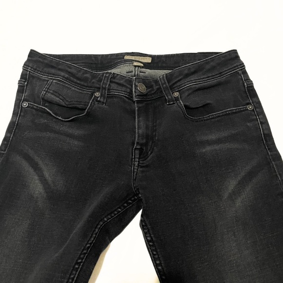 Burberry Brit Ladies Black Skinny Jeans Size 25 Zipper Accents - Picture 4 of 12
